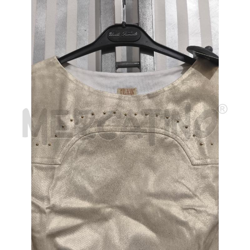 VESTITO DONNA PRIMA CLASSE COLOR CHAMPAGNE METALLIZZATO | Mercatino dell'Usato Campobasso 3