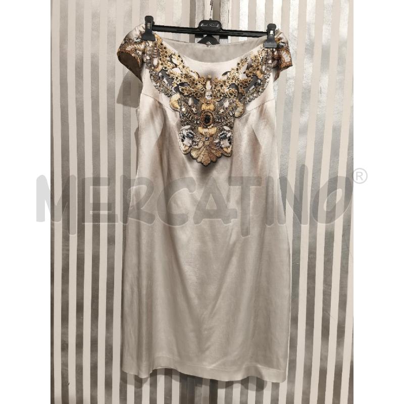 VESTITO DONNA SEKLI PANNA SFUMATO COLLETTO STRASS | Mercatino dell'Usato Campobasso 1