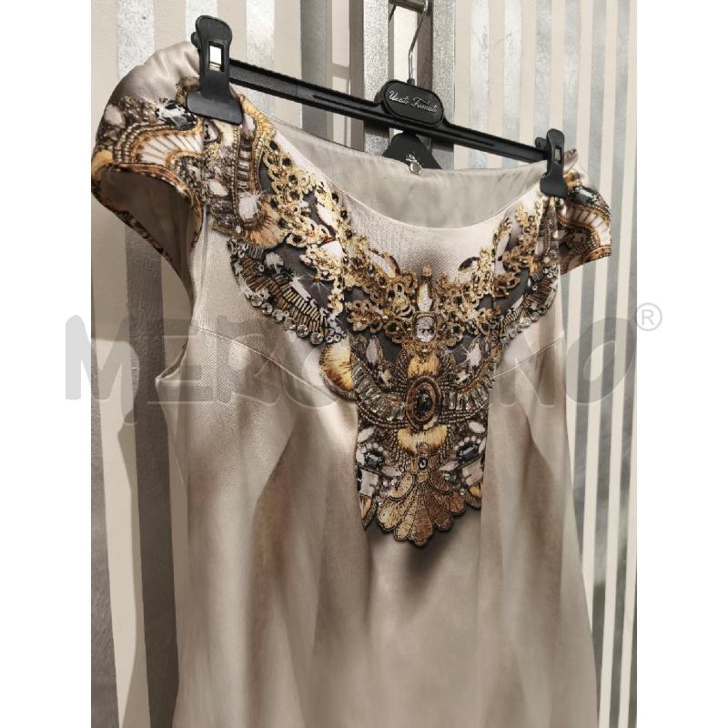 VESTITO DONNA SEKLI PANNA SFUMATO COLLETTO STRASS | Mercatino dell'Usato Campobasso 2
