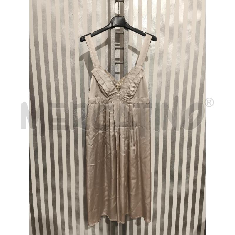 VESTITO DONNA SISLEY COLOR CHAMPAGNE SCOLLO PIZZO | Mercatino dell'Usato Campobasso 1