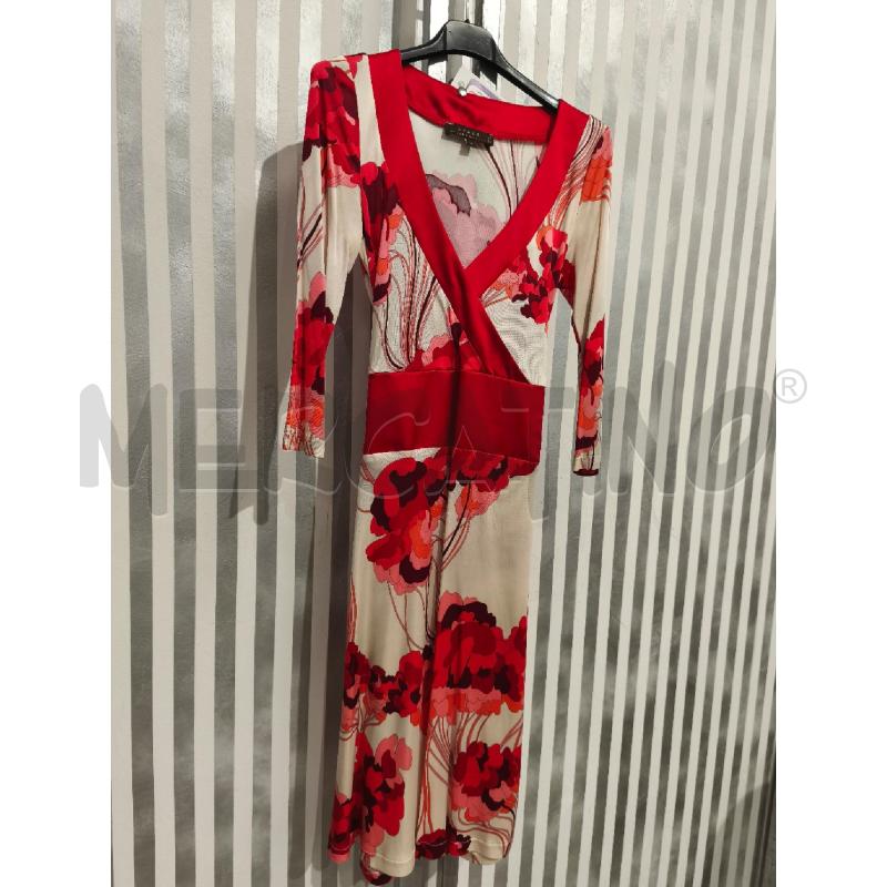 VESTITO DONNA SPACE STYLE CONCEPT PANNA E ROSSO FIORI | Mercatino dell'Usato Campobasso 3