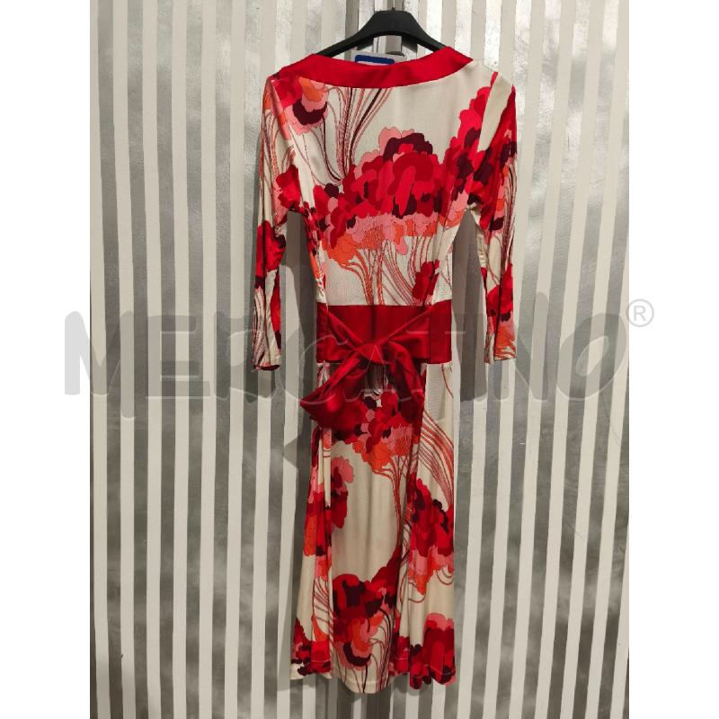VESTITO DONNA SPACE STYLE CONCEPT PANNA E ROSSO FIORI | Mercatino dell'Usato Campobasso 4