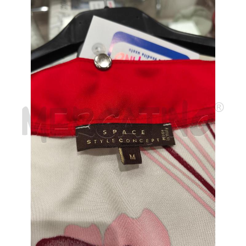 VESTITO DONNA SPACE STYLE CONCEPT PANNA E ROSSO FIORI | Mercatino dell'Usato Campobasso 5