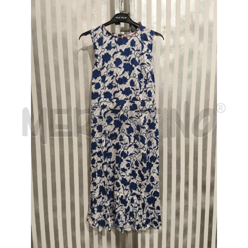 VESTITO DONNA TOMMY HILFIGER BIANCO FIORI BLU | Mercatino dell'Usato Campobasso 1