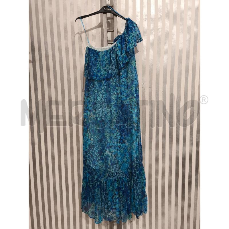 VESTITO DONNA TWINSET AZZURRO A FIORI MONOSPALLA | Mercatino dell'Usato Campobasso 1