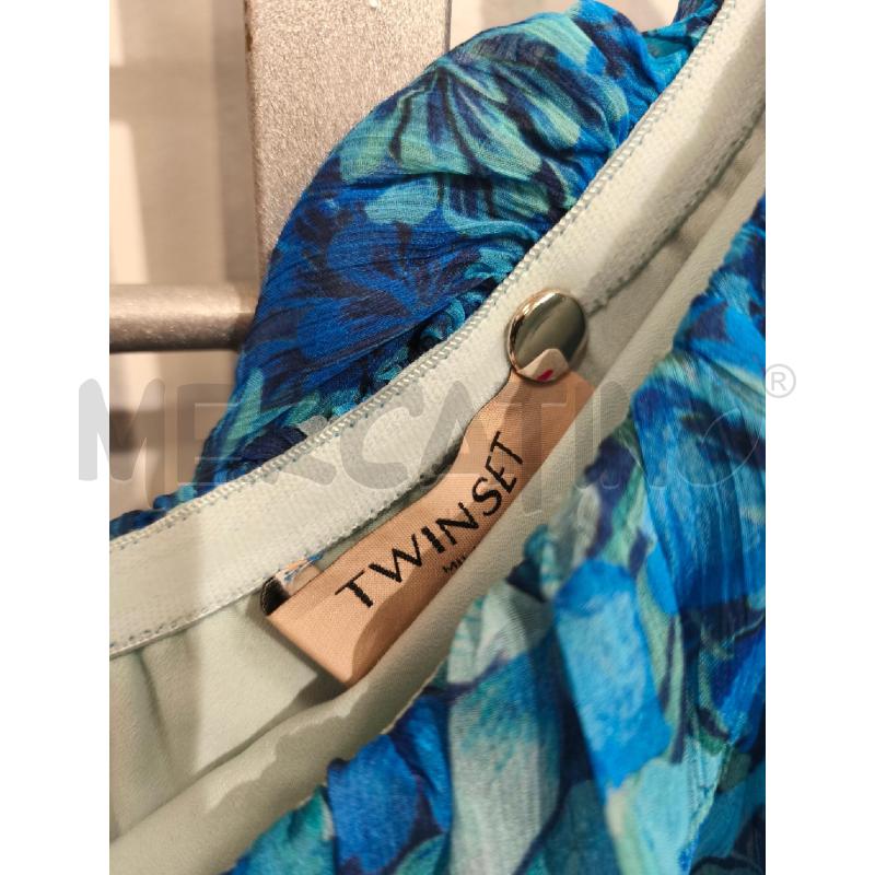 VESTITO DONNA TWINSET AZZURRO A FIORI MONOSPALLA | Mercatino dell'Usato Campobasso 2