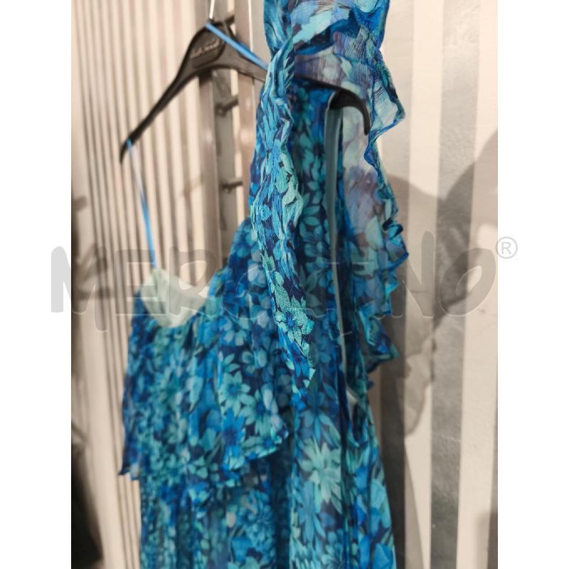 VESTITO DONNA TWINSET AZZURRO A FIORI MONOSPALLA | Mercatino dell'Usato Campobasso 3