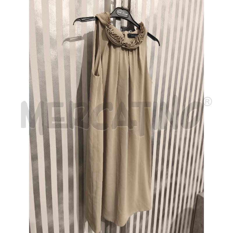 VESTITO DONNA TWINSET COLOR CHAMPAGNE SCOLLO FIORI | Mercatino dell'Usato Campobasso 3
