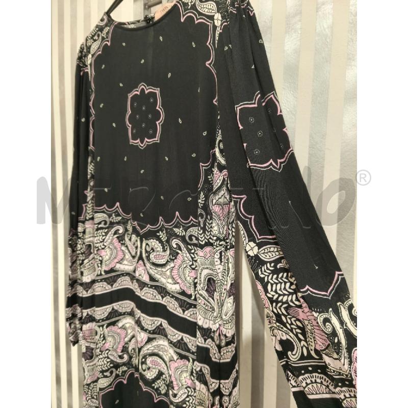 VESTITO DONNA TWINSET NERO DECORI ROSA CHIARO | Mercatino dell'Usato Campobasso 4