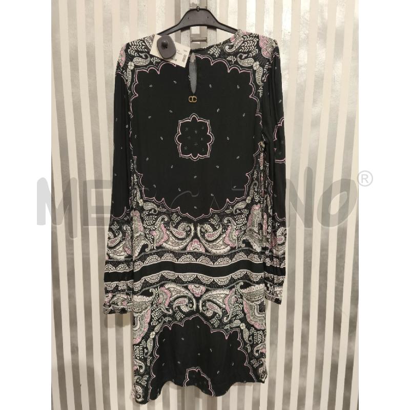VESTITO DONNA TWINSET NERO DECORI ROSA CHIARO | Mercatino dell'Usato Campobasso 5