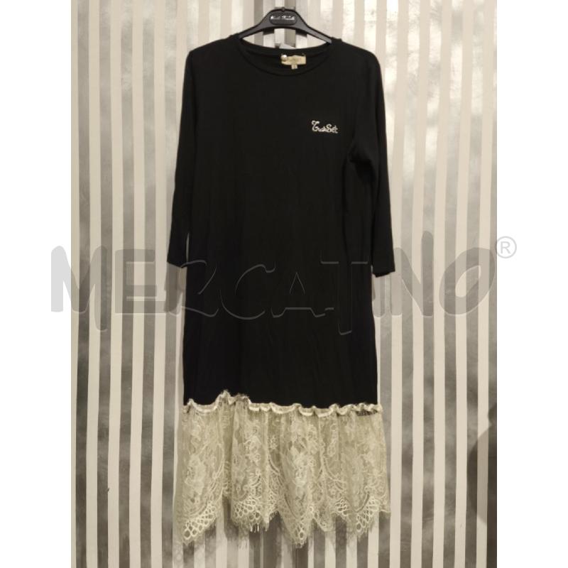 VESTITO DONNA TWINSET NERO SOTTO PIZZO BIANCO | Mercatino dell'Usato Campobasso 1
