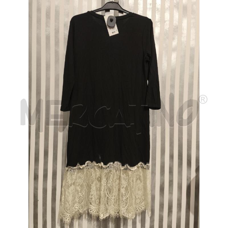 VESTITO DONNA TWINSET NERO SOTTO PIZZO BIANCO | Mercatino dell'Usato Campobasso 4