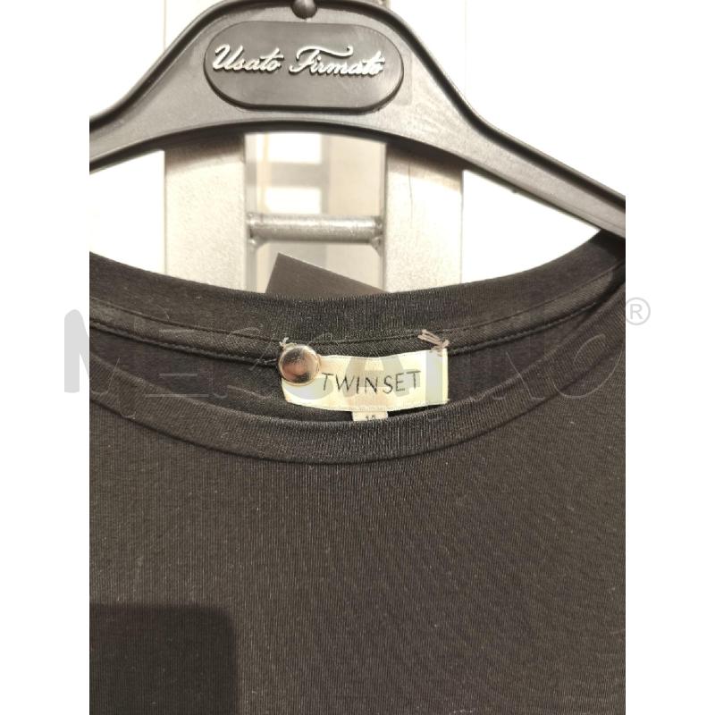 VESTITO DONNA TWINSET NERO SOTTO PIZZO BIANCO | Mercatino dell'Usato Campobasso 5
