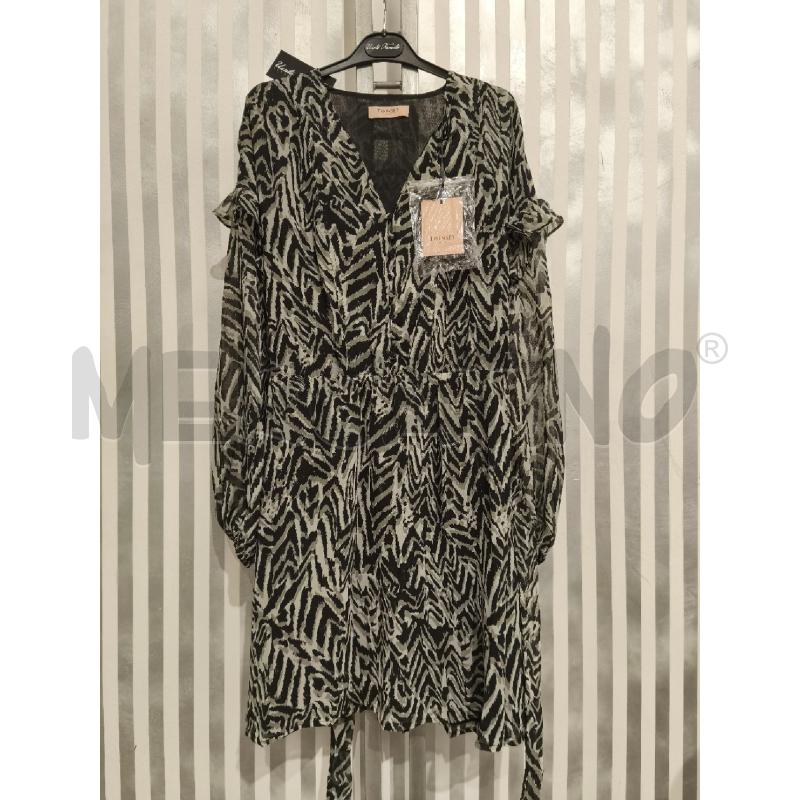 VESTITO DONNA TWINSET NUOVO ZEBRATO NERO E MENTA | Mercatino dell'Usato Campobasso 2