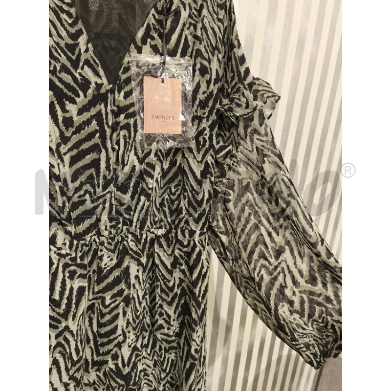 VESTITO DONNA TWINSET NUOVO ZEBRATO NERO E MENTA | Mercatino dell'Usato Campobasso 4
