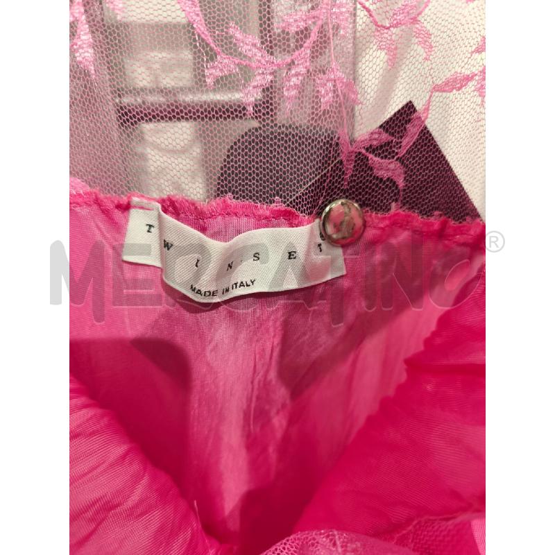 VESTITO DONNA TWINSET ROSA INCRESPATO BORDI PIZZO | Mercatino dell'Usato Campobasso 3