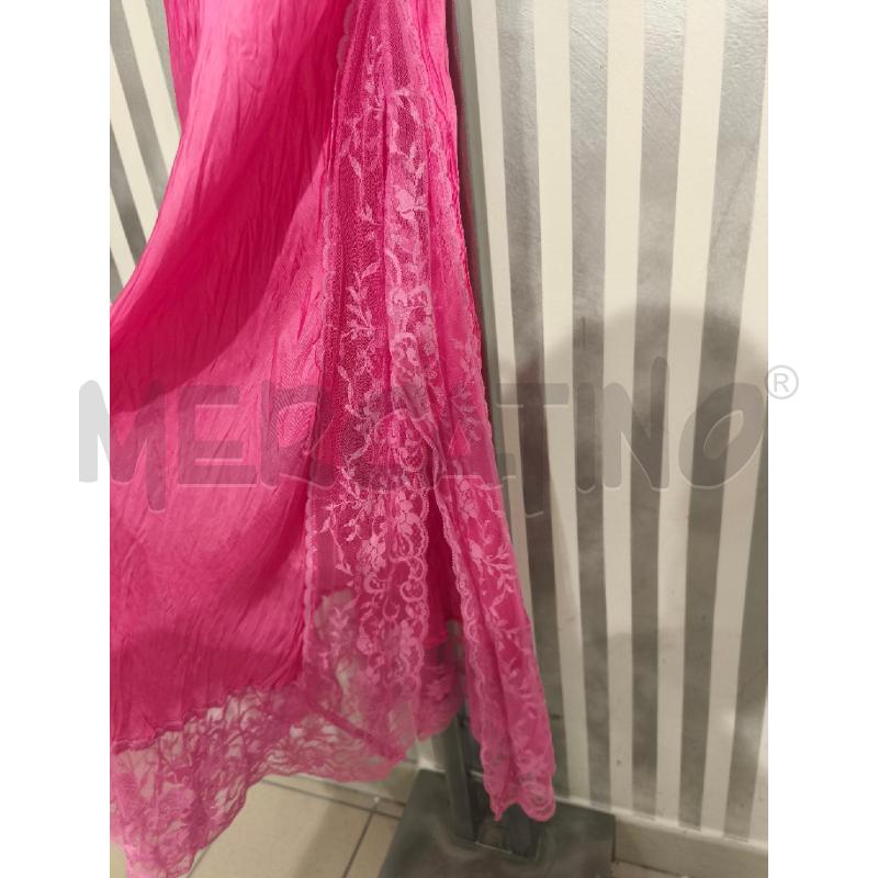 VESTITO DONNA TWINSET ROSA INCRESPATO BORDI PIZZO | Mercatino dell'Usato Campobasso 4