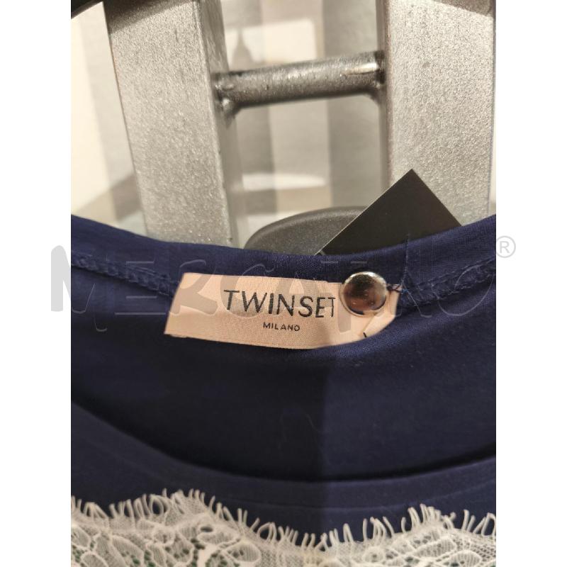 VESTITO DONNA TWINSET VERDE BLU PIZZO BIANCO | Mercatino dell'Usato Campobasso 2