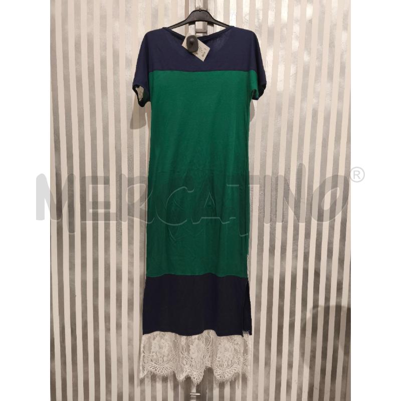 VESTITO DONNA TWINSET VERDE BLU PIZZO BIANCO | Mercatino dell'Usato Campobasso 5