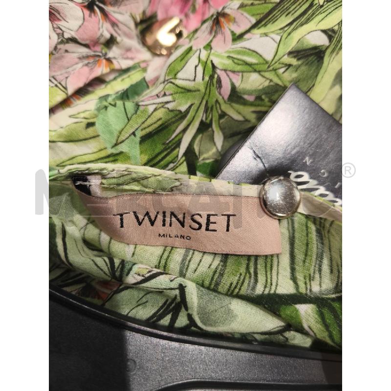 VESTITO DONNA TWIN SET PANNA FIORI E FOGLIE | Mercatino dell'Usato Campobasso 5