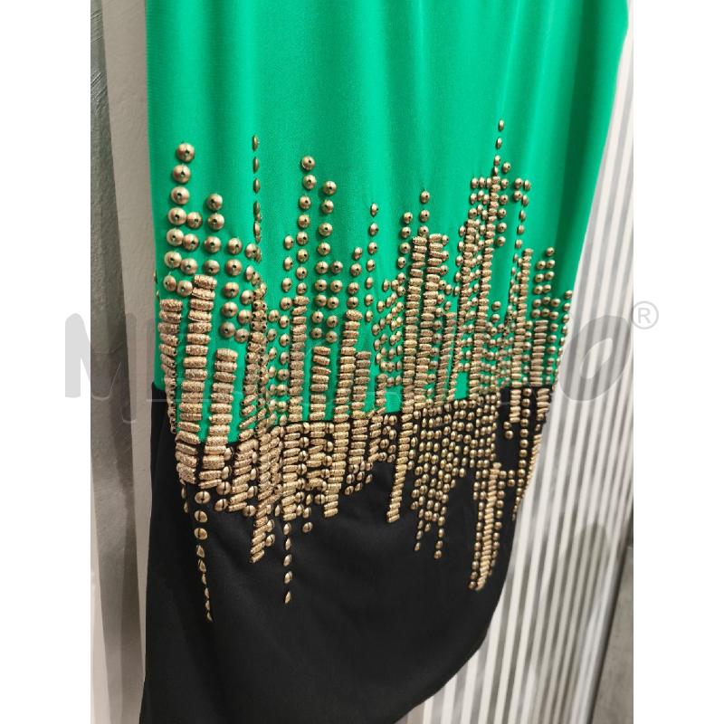 VESTITO DONNA VERO MODA VERDE E NERO CIONDOLI DORATI | Mercatino dell'Usato Campobasso 2
