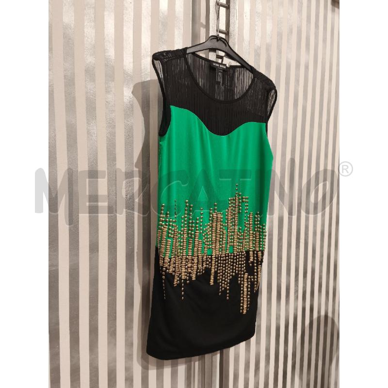 VESTITO DONNA VERO MODA VERDE E NERO CIONDOLI DORATI | Mercatino dell'Usato Campobasso 3
