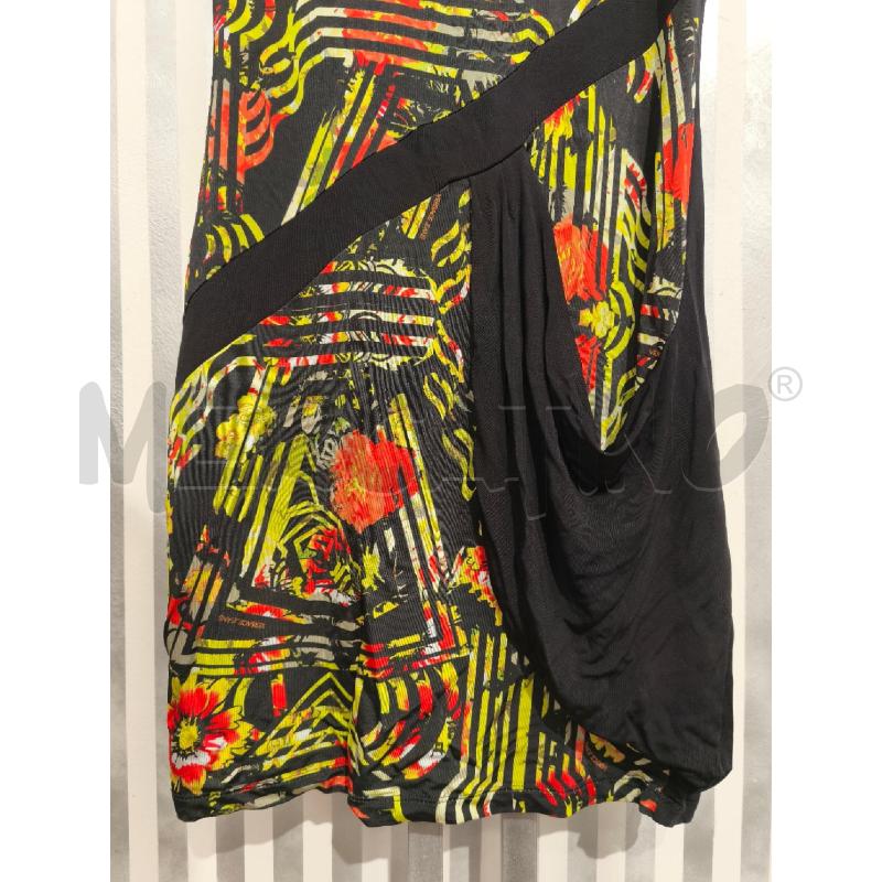 VESTITO DONNA VERSACE JEANS NERO FIORI GIALLI E ARANCIONI | Mercatino dell'Usato Campobasso 4