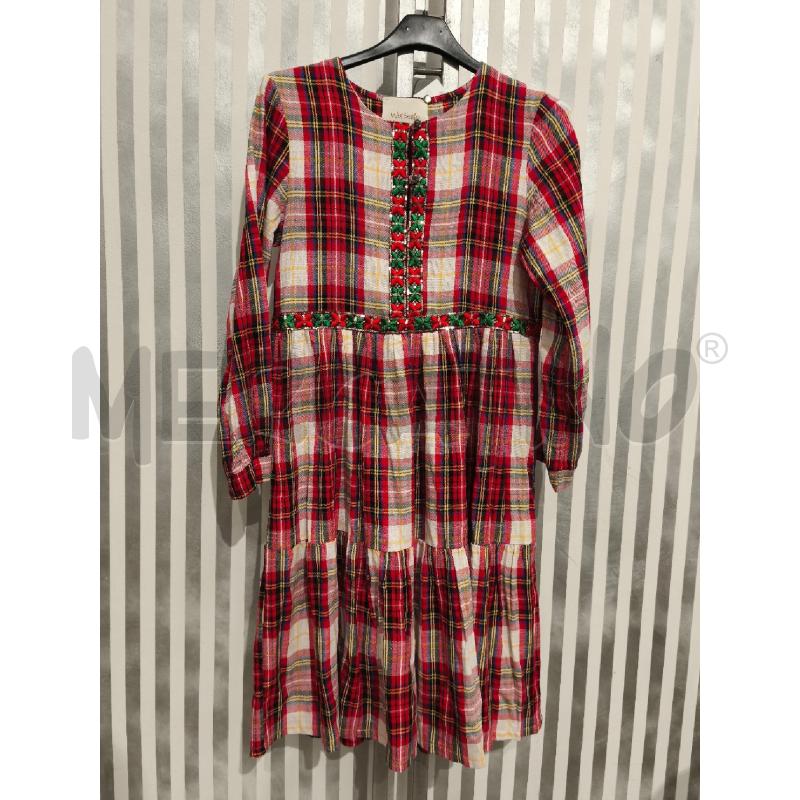 VESTITO DONNA WU SIDE TARTAN ROSSO BIANCO | Mercatino dell'Usato Campobasso 1