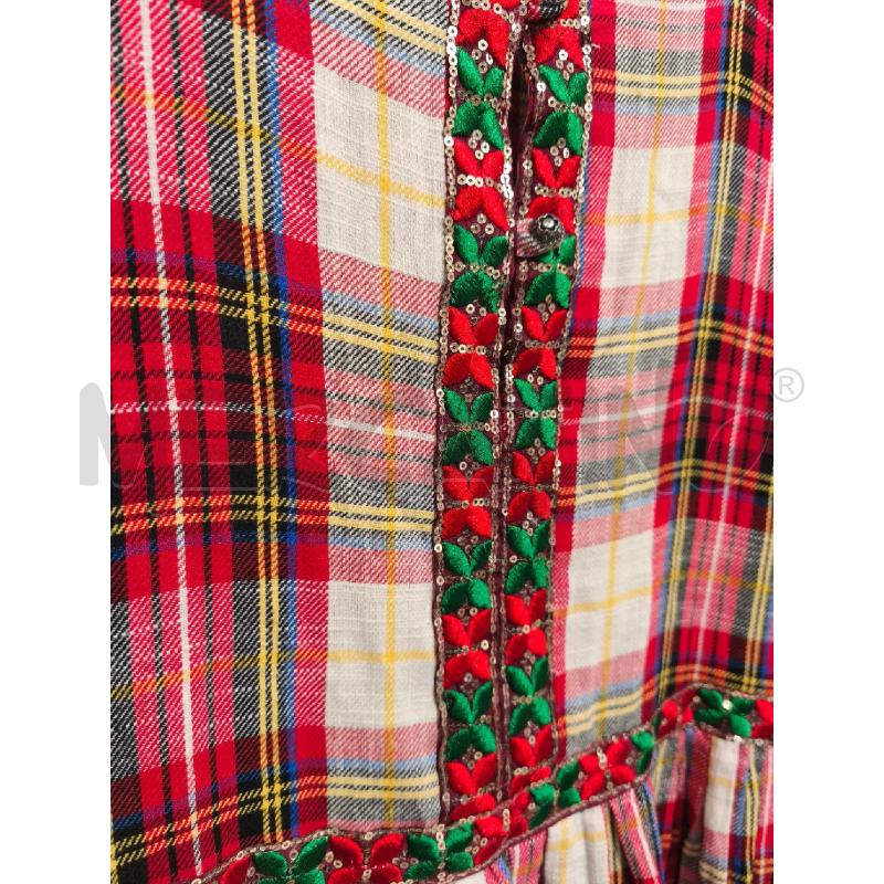 VESTITO DONNA WU SIDE TARTAN ROSSO BIANCO | Mercatino dell'Usato Campobasso 2