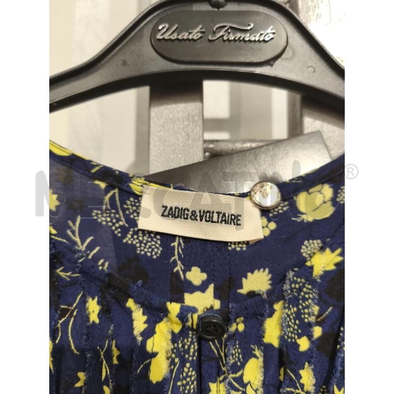 VESTITO DONNA ZADIG E VOLTAIRE BLU FIORI GIALLI | Mercatino dell'Usato Campobasso 2