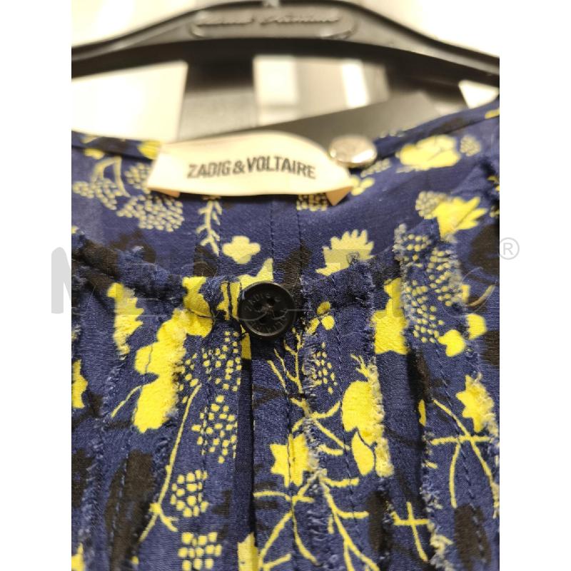 VESTITO DONNA ZADIG E VOLTAIRE BLU FIORI GIALLI | Mercatino dell'Usato Campobasso 3