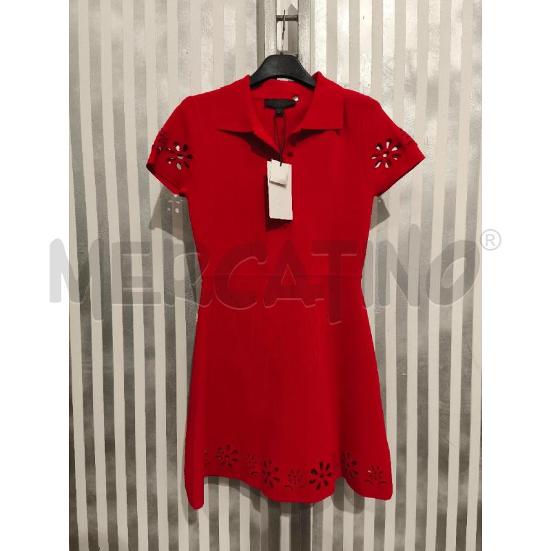 VESTITO DONNA ZARA NUOVO ROSSO MANICHE FIORI | Mercatino dell'Usato Campobasso 1