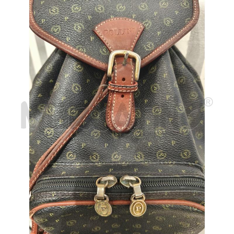 ZAINO DONNA POLLINI NERO MARRONE MONOGRAM | Mercatino dell'Usato Campobasso 2