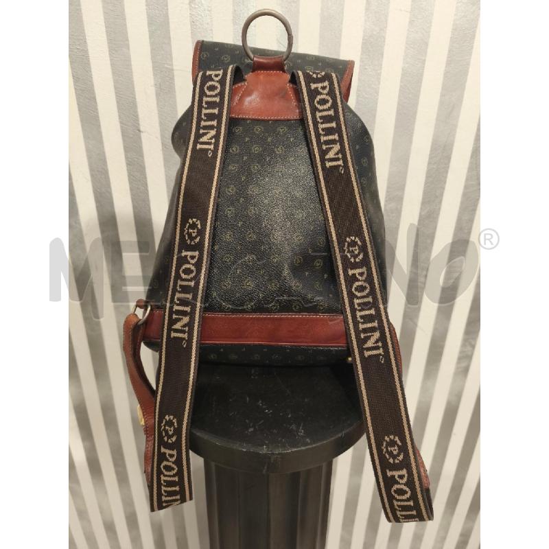 ZAINO DONNA POLLINI NERO MARRONE MONOGRAM | Mercatino dell'Usato Campobasso 3