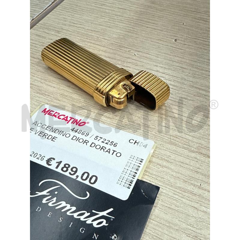 ACCENDINO DIOR DORATO E VERDE | Mercatino dell'Usato San giovanni teatino 4