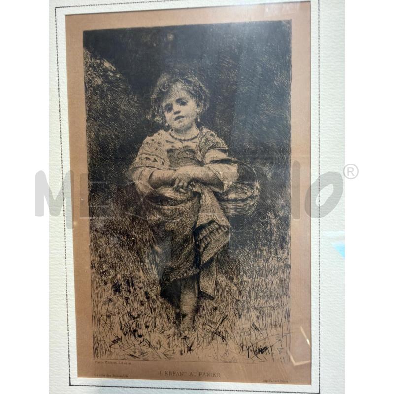 ACQUAFORTE A FIRMA FRANCESCO PAOLO MICHETTI BAMBINA  | Mercatino dell'Usato San giovanni teatino 1