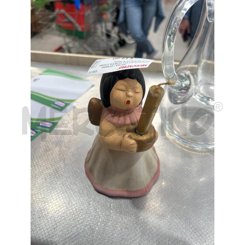 ANGIOLETTO PORTA CANDELA BIANCO E ROSA | Mercatino dell'Usato San giovanni teatino 1