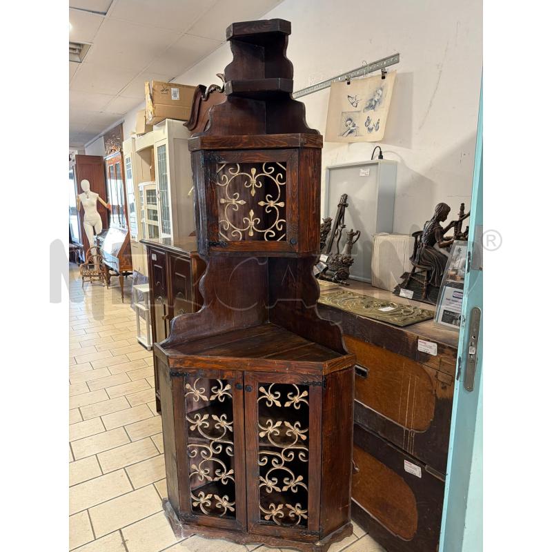 ANGOLIERA LEGNO FINITURE METALLO DORATO | Mercatino dell'Usato San giovanni teatino 1