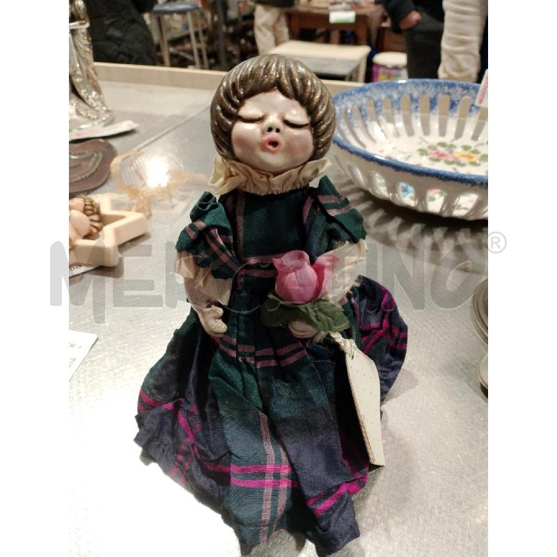 BAMBOLA LENE THUN PUPPEN VESTITO CON FIORE ROSA  | Mercatino dell'Usato San giovanni teatino 1