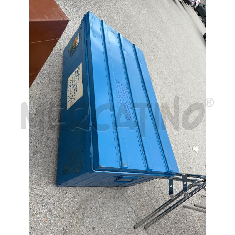 BAULE METALLO AZZURRO | Mercatino dell'Usato San giovanni teatino 1
