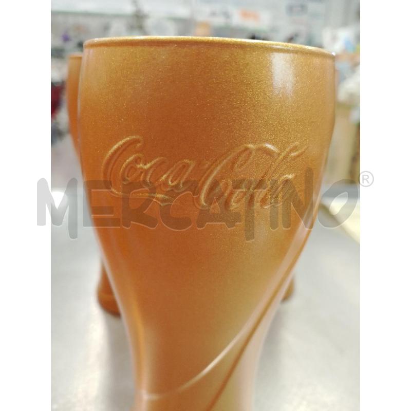 BICCHIERE COCA COLA TRIS DORATO | Mercatino dell'Usato San giovanni teatino 2