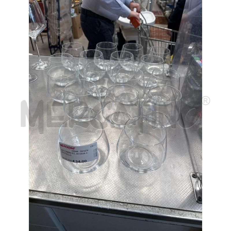 BICCHIERI PZ. ACQUA CRISTALLO | Mercatino dell'Usato San giovanni teatino 1