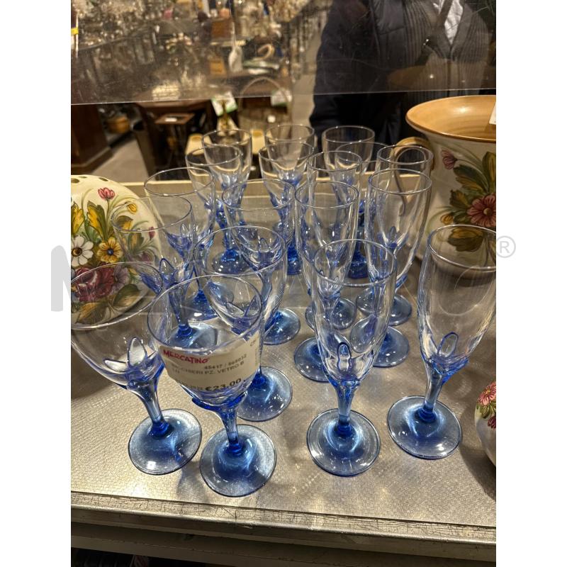 BICCHIERI PZ. VETRO BLU | Mercatino dell'Usato San giovanni teatino 1