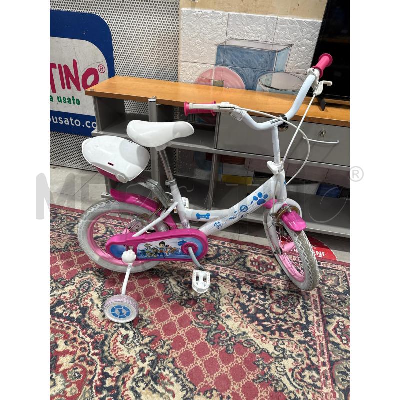 BICICLETTA UOMO BIANCA E ROSA CON ROTELLE | Mercatino dell'Usato San giovanni teatino 1