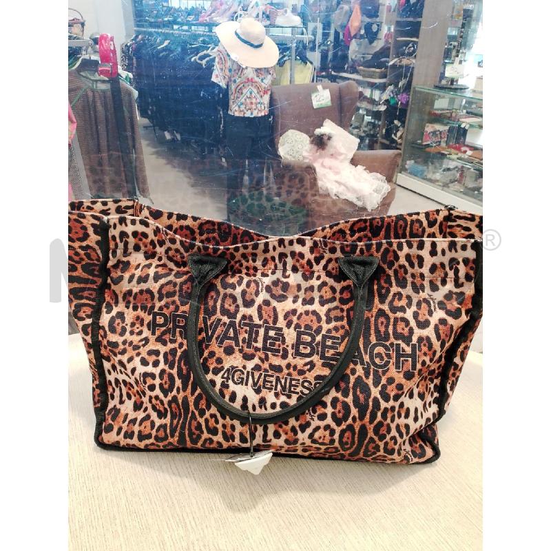 BORSA DONNA 4GIVENESS PRIVATE BEACH LEOPARDATA GRANDE | Mercatino dell'Usato San giovanni teatino 1