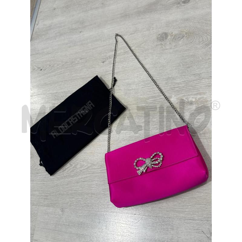 BORSA DONNA ALDO CASTAGNA FUCSIA FIOCCO ARGENTATO  | Mercatino dell'Usato San giovanni teatino 2