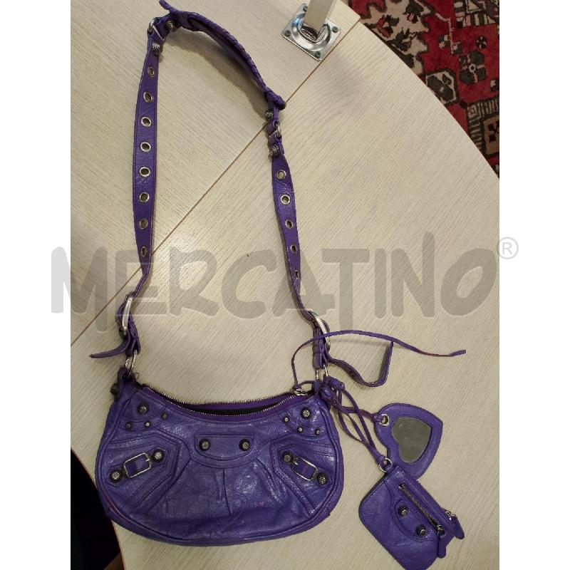 BORSA DONNA BALENCIAGA LE CAGOLE VIOLA  | Mercatino dell'Usato San giovanni teatino 1