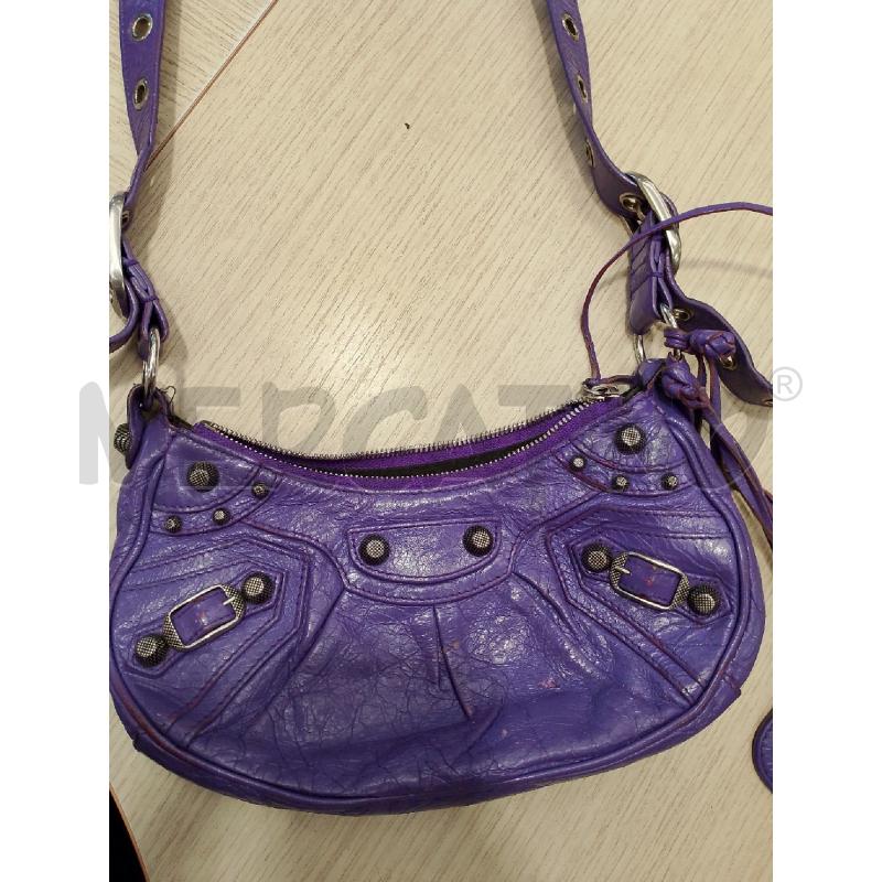 BORSA DONNA BALENCIAGA LE CAGOLE VIOLA  | Mercatino dell'Usato San giovanni teatino 2