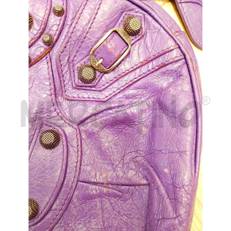 BORSA DONNA BALENCIAGA LE CAGOLE VIOLA  | Mercatino dell'Usato San giovanni teatino 3