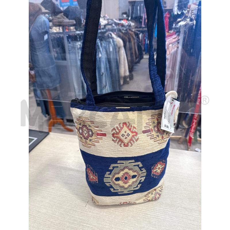 BORSA DONNA BEIGE BLU FANTASIA  | Mercatino dell'Usato San giovanni teatino 1